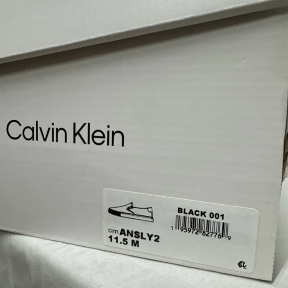 Calvin Klein Men's Ansly 2 Leather Slip-on Sneakers Size11.5 black .R14 - Picture 7 of 11